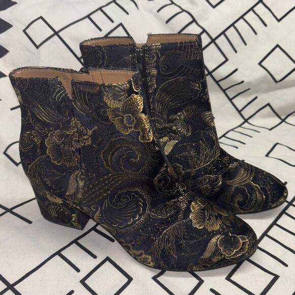 Franco Sarto Jubilee 2 Tapestry Brocade Paisley Booties - Picture 1 of 8